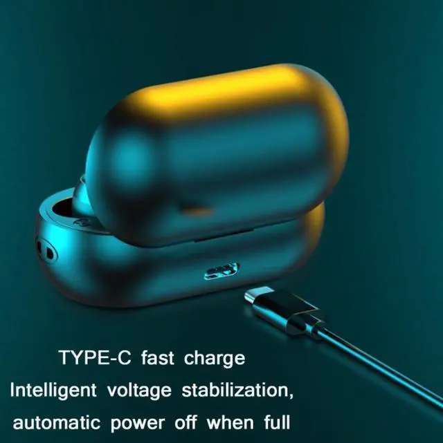 Alt view image 5 of 7 - TWS-22 Bluetooth 5.0 In-Ear Sports Waterproof Noise Cancelling Touch Control Mini Headphones (Pink)