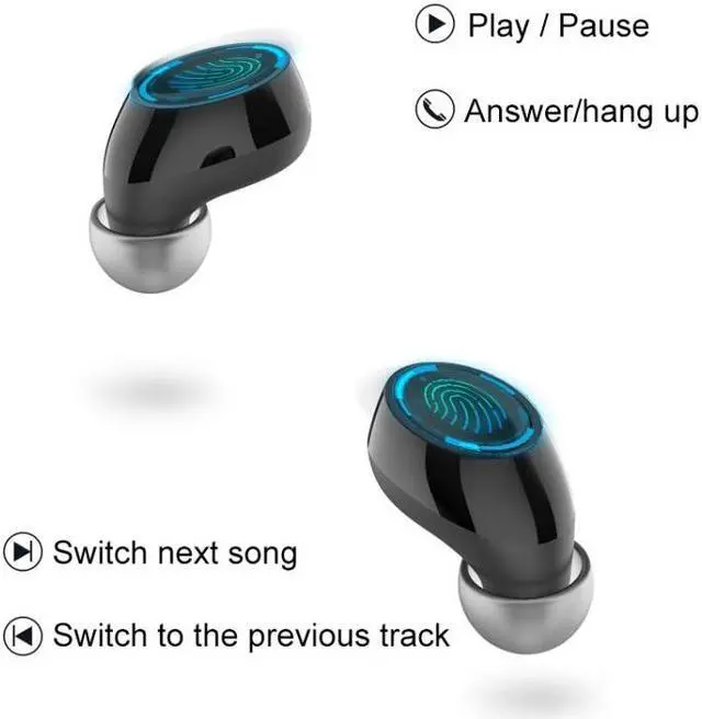 Alt view image 4 of 7 - Air3 TWS V5.0 Wireless Stereo Bluetooth Headset with Charging Case, Support Intelligent Voice (Black)