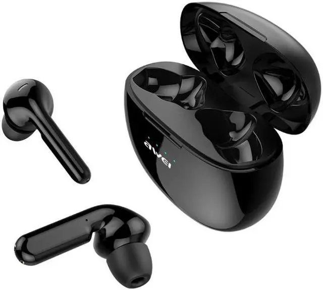 Alt view image 2 of 7 - awei T15 TWS Bluetooth V5.0 Ture Wireless Sports Headset with Charging Case(Black)
