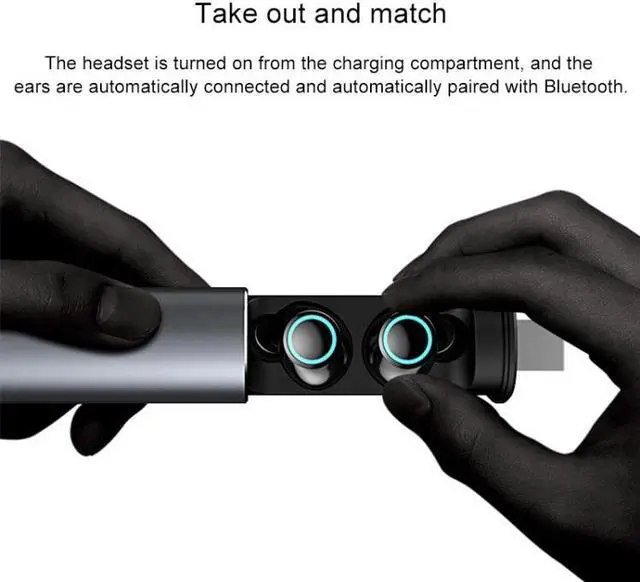 Alt view image 4 of 6 - S5 Twins Sports Magnetic Ear-in TWS Bluetooth V5.0 Wireless Earphones (Red)