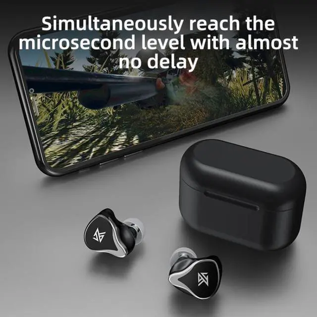 Alt view image 3 of 5 - KZ Z3 Hybrid Technology 1DD+1BA Wireless Bluetooth 5.2 Sports Noise Reduction TWS In-ear Earphone (Black)