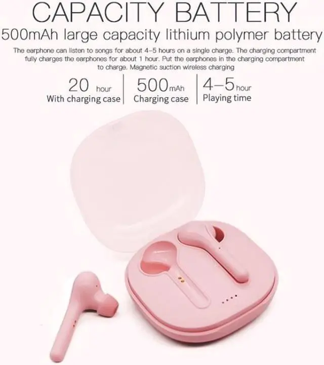 Alt view image 5 of 7 - K88 Bluetooth 5.0 TWS Touch Binaural Wireless Stereo Sports Bluetooth Earphone with Charging Box (White)