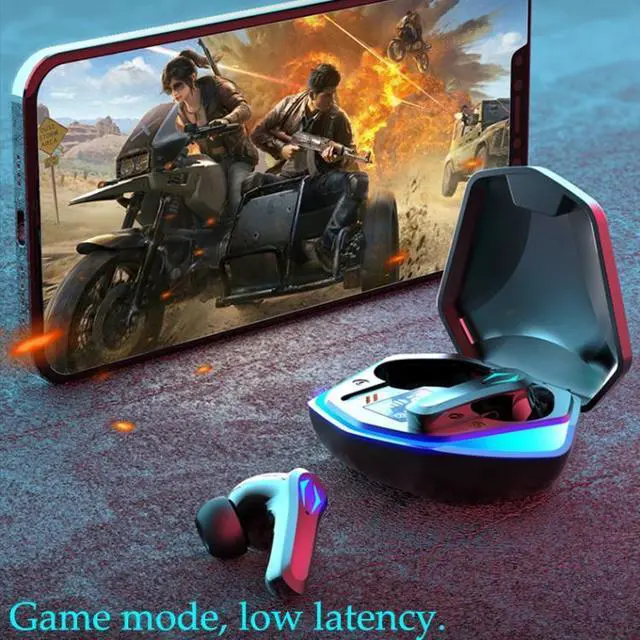 Alt view image 4 of 7 - TWS-Y03 Bluetooth 5.2 Zero Delay Game Earphones with LED Digital Display Charging Box (Black)