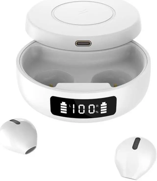 Main image of X6WS Mini Noise Reduction Digital Display TWS Wireless Bluetooth Earphone (White)