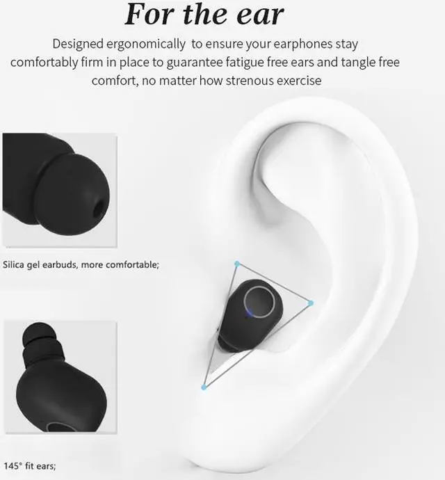 Alt view image 4 of 6 - Q1 TWS Bluetooth 5.0 Binaural Stereo Wireless Sports Bluetooth Earphone (White)