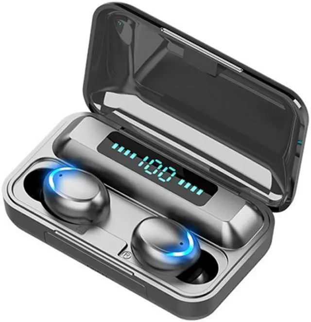 Main image of F9-5 Bluetooth 5.0 TWS Wireless Binaural Bluetooth Earphone with Charging Box & Support Call  & LED Digital Display (Black)