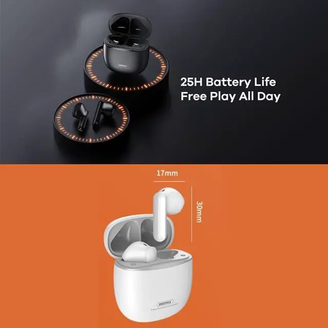 Alt view image 6 of 7 - Remax TWS-37 Bluetooth 5.1 True Wireless Stereo Music Bluetooth Earphone (White)