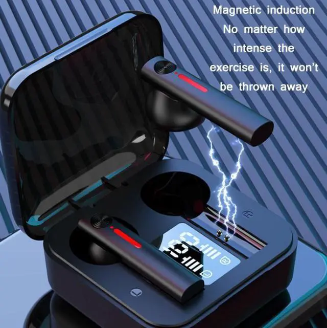 Alt view image 5 of 7 - T13 TWS Digital Display Wireless In-Ear Sports Bluetooth Earphones Support Touch Control (Pink)