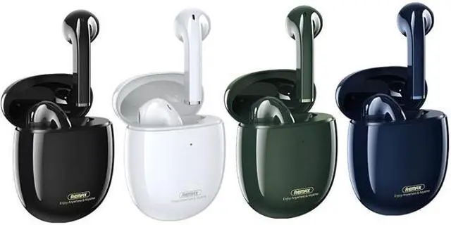 Alt view image 2 of 6 - Remax TWS-23 Bluetooth 5.0 Magnetic True Wireless Stereo Bluetooth Earphone (White)
