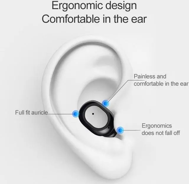 Alt view image 5 of 7 - Q3 TWS Bluetooth 5.0 Binaural Stereo Automatic Matching Wireless Bluetooth Earphone (White)