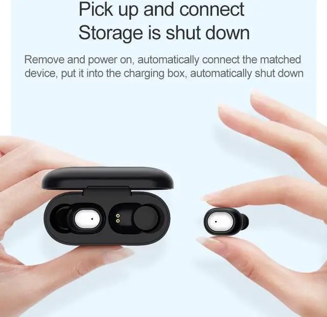 Alt view image 6 of 7 - Q3 TWS Bluetooth 5.0 Binaural Stereo Automatic Matching Wireless Bluetooth Earphone (White)