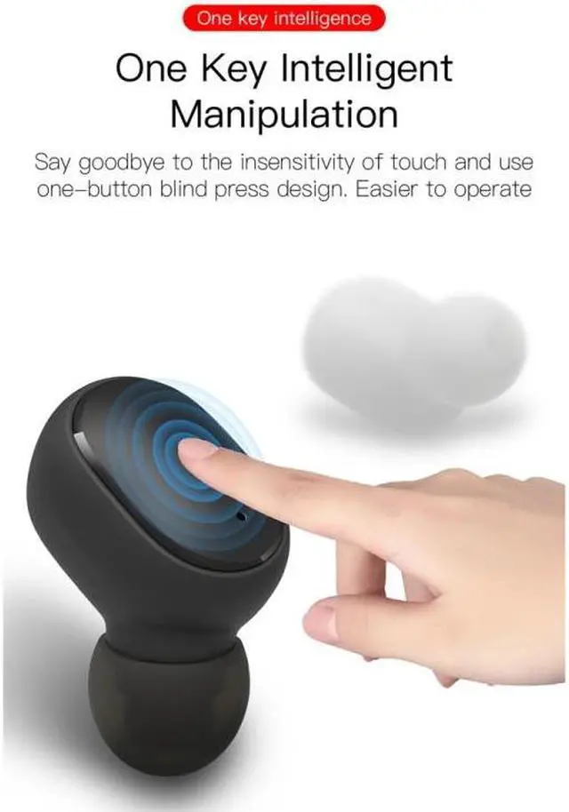 Alt view image 4 of 7 - E6S LED Display Wireless Earphone TWS  Bluetooth V5.3 Headsets Waterproof Bluetooth Earbuds E6S (Black)