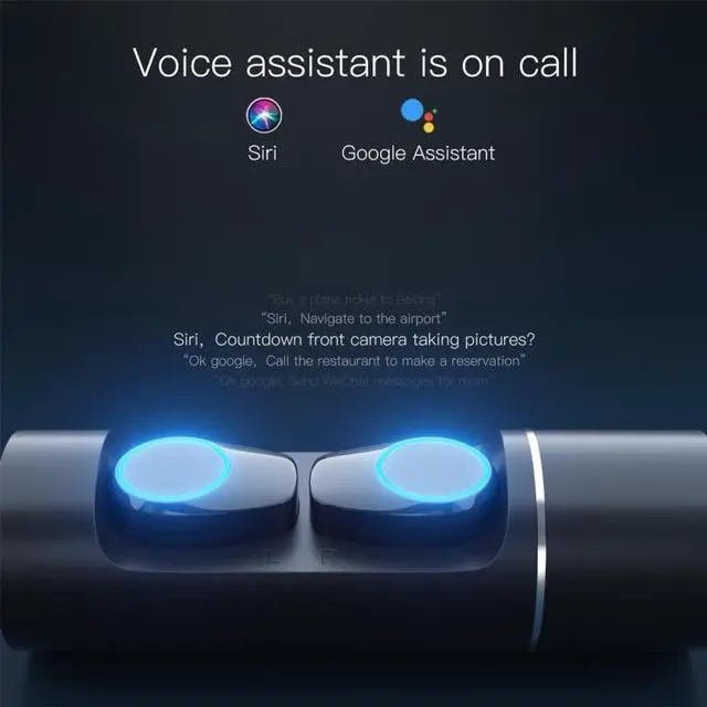 Alt view image 5 of 5 - JAKCOM TWS Bluetooth 5.0 Multi-function Waterproof Wireless Bluetooth Headset(Black)