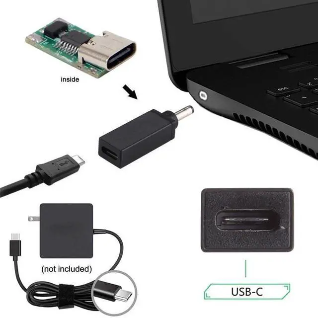 Alt view image 7 of 7 - PD 18.5V-20V 4.0x1.7mm Male Adapter Connector (Black)