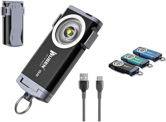 Alt view image 2 of 6 - WUBEN G2 Strong Light LED Flashlight USB Outdoor Campers And Household Super Bright Key Chain Light WUBEN G2 Black (Black)