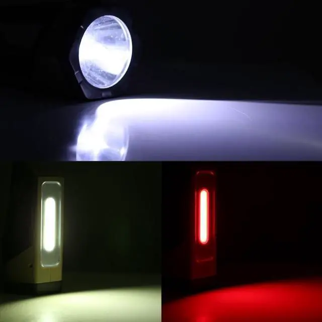 Alt view image 6 of 7 - ST02A P70 Lamp Beads + COB LED Spotlight Multifunctional Portable Rechargeable Flashlight