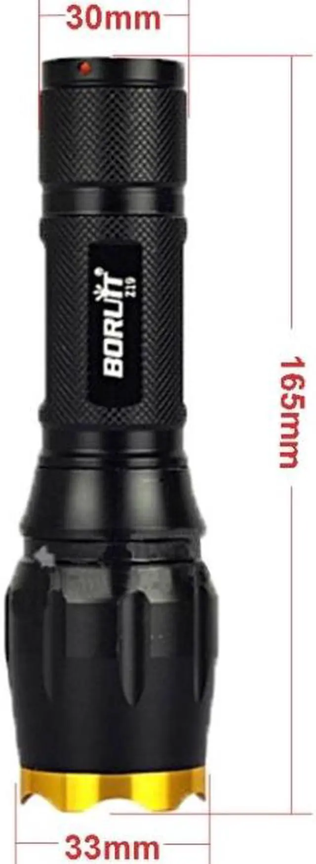 Alt view image 6 of 7 - LT-TJ CREE XM-L T6 5-Modes LED Flashlight , 2000 LM Adjustable Focus with Bicycle Tail Light & Mounting Clip