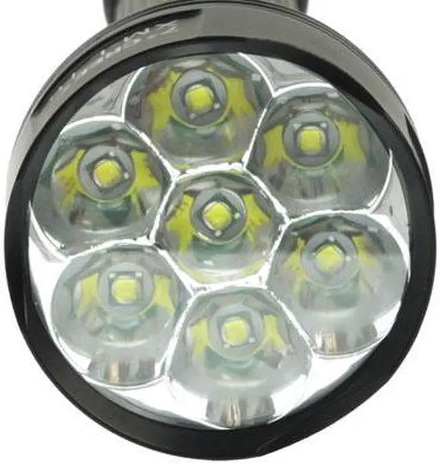 Alt view image 5 of 7 - TrustFire TR-J18 LED Flashlight, 5 Mode, 7x Cree XM-L T6, Luminous Flux: 8000lm, Length: 24.5 / 30.5cm