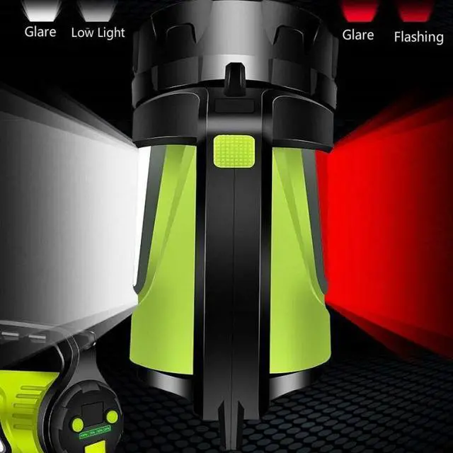 Alt view image 3 of 6 - KINSACH Camping Light Outdoor Waterproof Multifunctional Portable Searchlight, Style:7028M 7028M (Green)