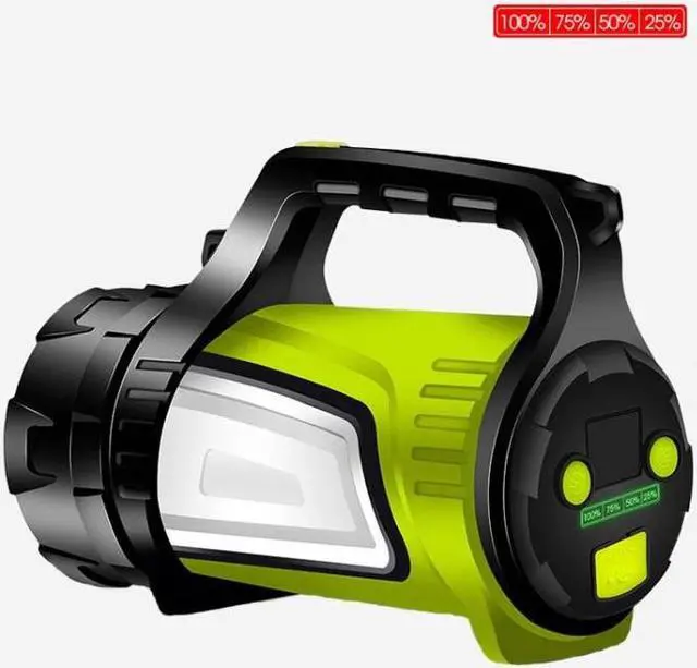 Alt view image 2 of 6 - KINSACH Camping Light Outdoor Waterproof Multifunctional Portable Searchlight, Style:7028M 7028M (Green)