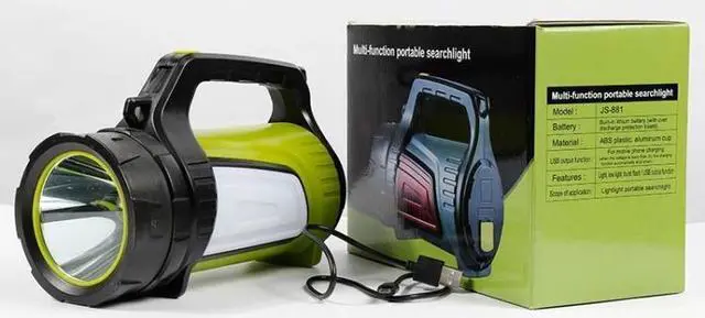 Alt view image 6 of 6 - KINSACH Camping Light Outdoor Waterproof Multifunctional Portable Searchlight, Style:7028M 7028M (Green)