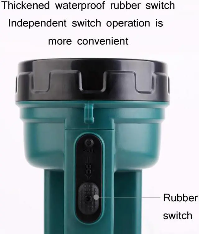 Alt view image 4 of 7 - YAGE H103 Strong Light Long Shot LED Searchlight Outdoor Rechargeable High Power Emergency Flashlight (Black Green)