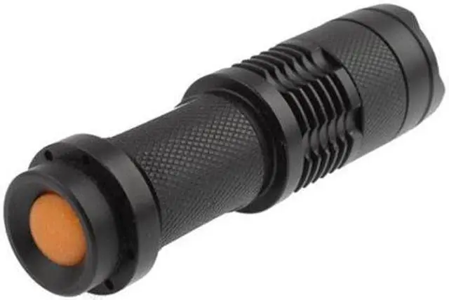 Alt view image 3 of 7 - SK68 180lm Zoom Lens LED Flashlight, CREE Q3-WC LED,  1-Mode, White Light, with Clip(Black)
