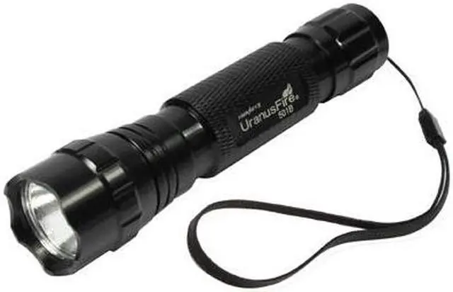 Alt view image 2 of 3 - Uranus Fire 501B Portable Flashlight, 1 LED, White Light, with Hand Strap (Black)