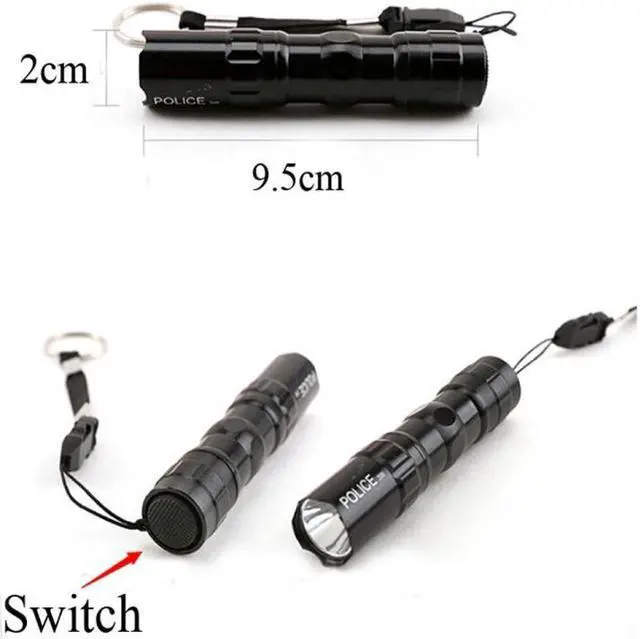 Alt view image 6 of 6 - Mini Super Bright Tactical Flashlight Waterproof Small Torch Light with Keychain