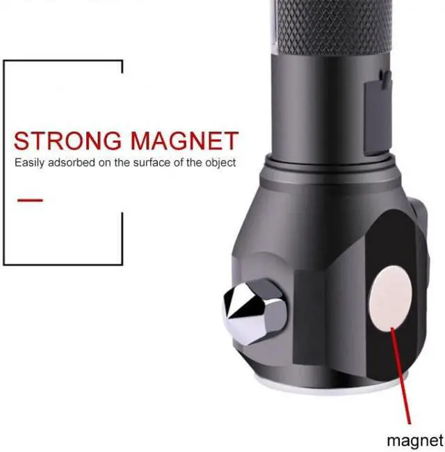 Alt view image 6 of 7 - Multi-functional Car Safety Hammer Solar Alarm Emergency Working Flashlight (Red)