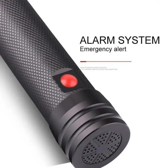 Alt view image 7 of 7 - Multi-functional Car Safety Hammer Solar Alarm Emergency Working Flashlight (Red)