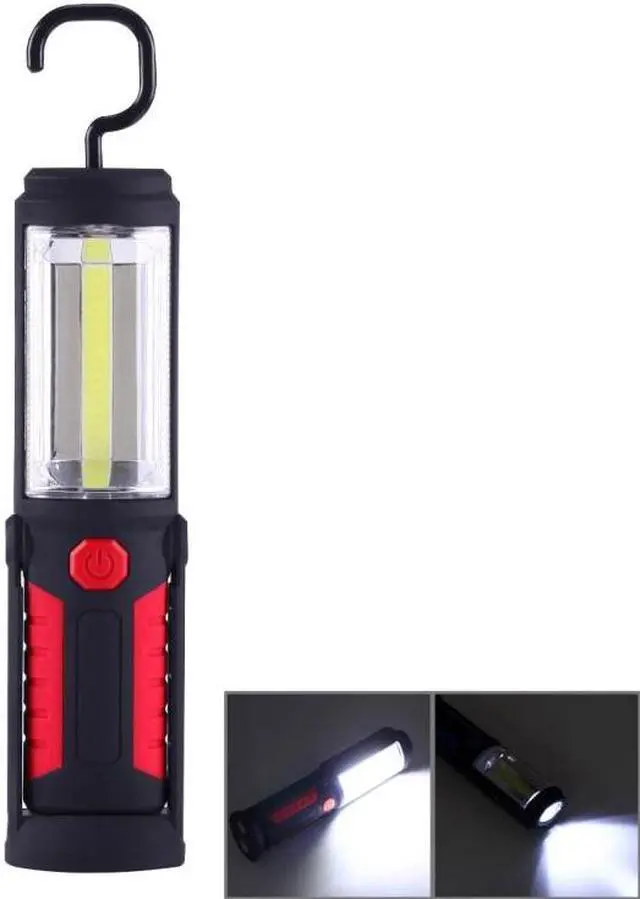 Main image of PR5W-1 5W COB+1W F8 IP43 Waterproof White Light LED Torch Work Light , 400 LM Multi-function USB Charging Portable Emergency Work Stand Light with Magnetic & 360 Degrees Swivel Hook (Red)