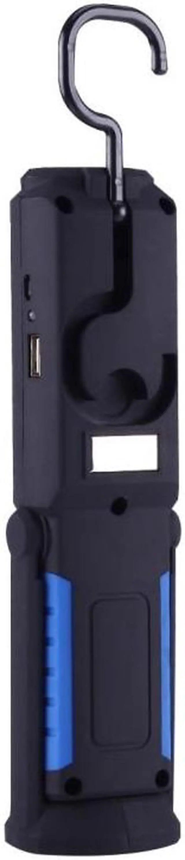 Alt view image 3 of 7 - PR5W-1 5W COB+1W F8 IP43 Waterproof White Light LED Torch Work Light , 400 LM Multi-function USB Charging Portable Emergency Work Stand Light with Magnetic & 360 Degrees Swivel Hook (Red)