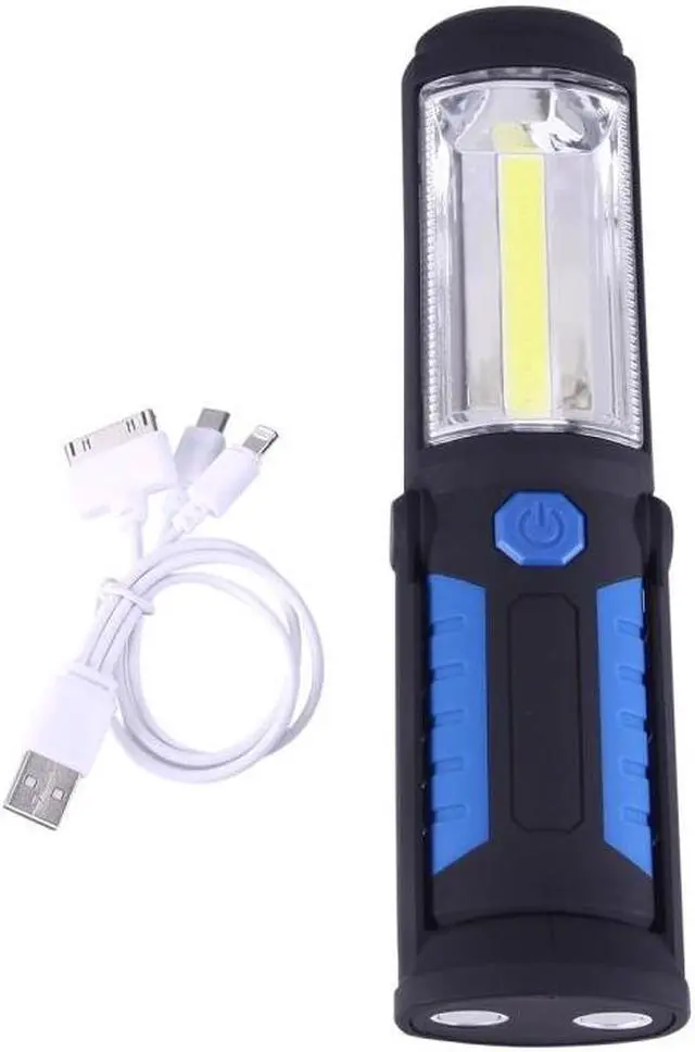 Alt view image 7 of 7 - PR5W-1 5W COB+1W F8 IP43 Waterproof White Light LED Torch Work Light , 400 LM Multi-function USB Charging Portable Emergency Work Stand Light with Magnetic & 360 Degrees Swivel Hook (Red)