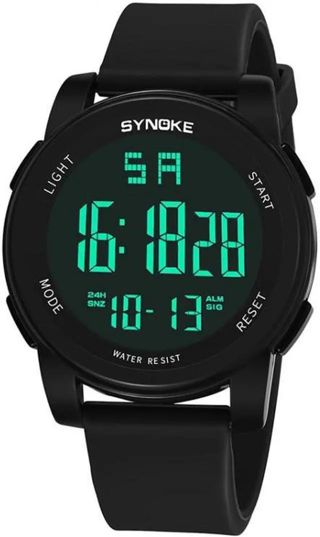 Main image of SYNOKE 9002 Men Outdoor Waterproof Sports Watch Multifunctional Luminous Digital Watch (Black)