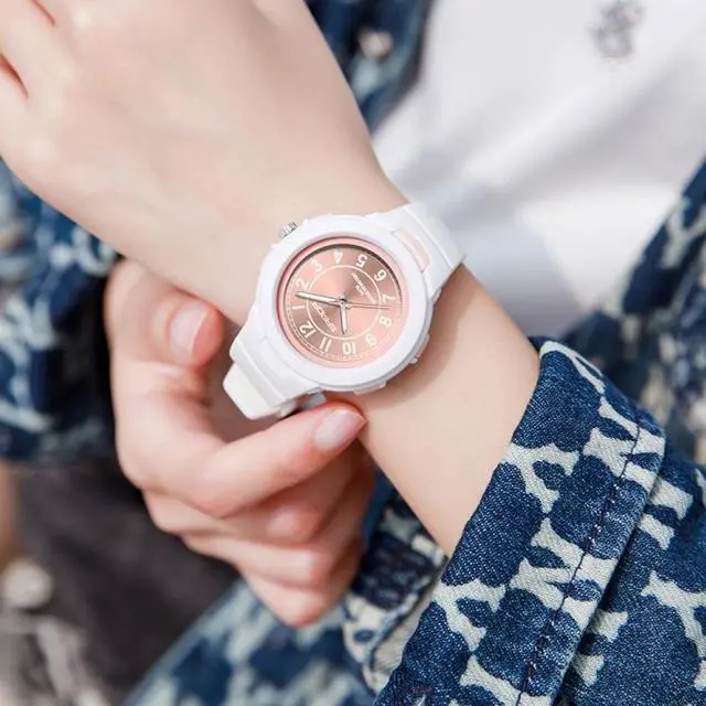 Alt view image 6 of 6 - SANDA 6095 Student Sports Waterproof Electronic Watch (White Pink)
