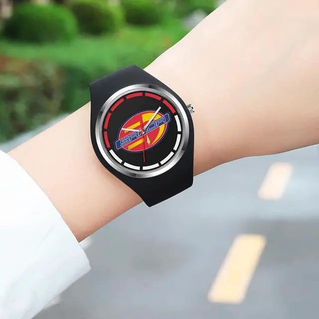 Alt view image 7 of 7 - SANDA 6077 Simple Icon Round Dial Ladies Silicone Strap Quartz Watch (White Gold Dual Mark)