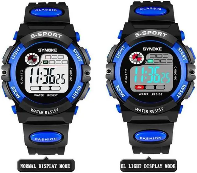 Alt view image 4 of 7 - SYNOKE 99269 Children Sports Waterproof Digital Watch, Colour: Large (Gray) Large (Gray)