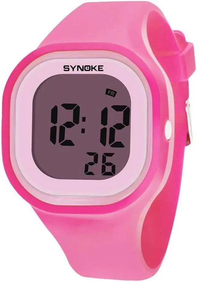 Main image of SYNOKE 66896 Multifunctional Detachable Waterproof Luminous Student Watch (Pink)