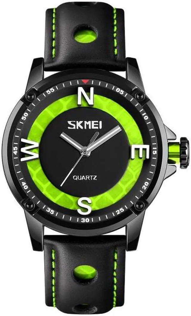 Main image of SKMEI 9211 Fashion Sports Stereo Dial Luminous Pointer Creative Watch Business Trend Men Quartz Watch (Green)