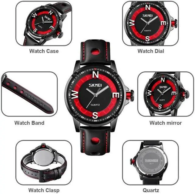 Alt view image 4 of 7 - SKMEI 9211 Fashion Sports Stereo Dial Luminous Pointer Creative Watch Business Trend Men Quartz Watch (Green)