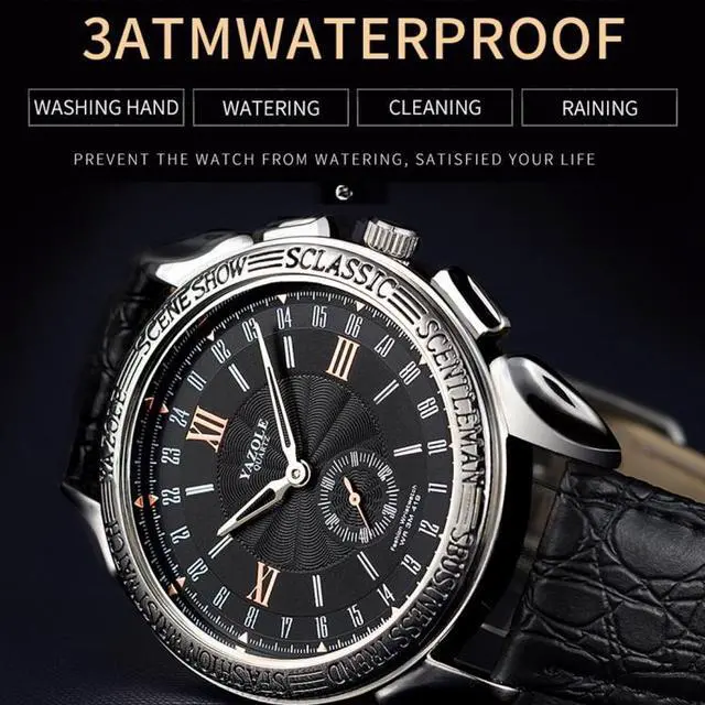 Alt view image 5 of 7 - 419 YAZOLE Men Fashion Business Leather Band Quartz Wrist Watch (Style 1)