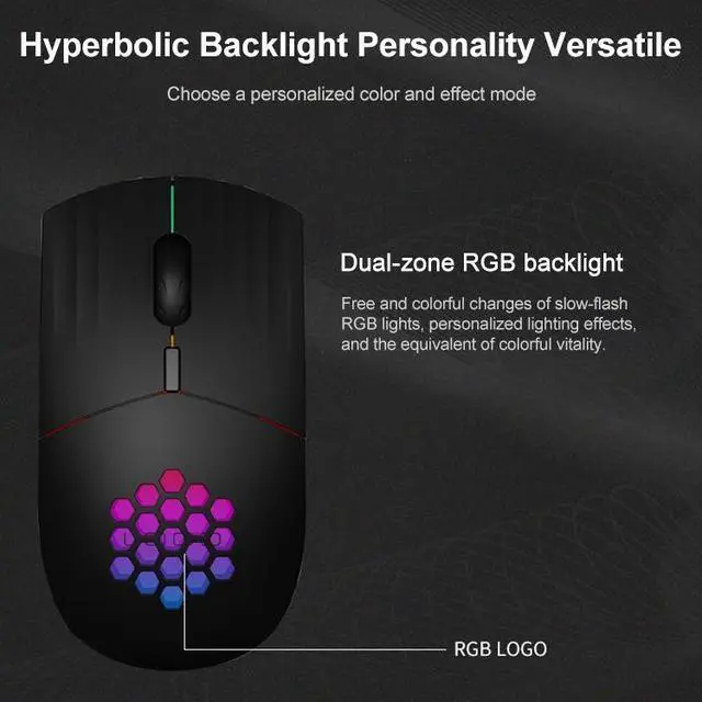 Alt view image 4 of 5 - MKESPN SXS-838 Type-C Interface Rechargeable Wireless Mouse