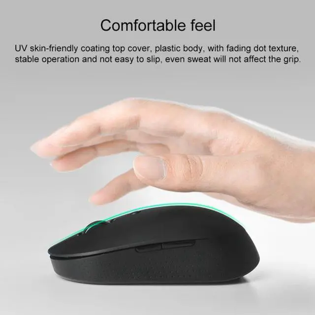 Alt view image 3 of 7 - Original Xiaomi 2.4G Wireless Bluetooth 4.2 Dual Mode Silent Mouse (Black)