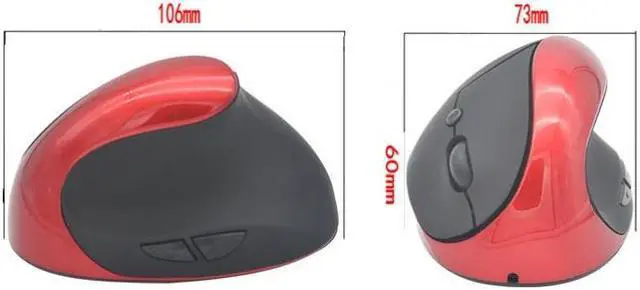 Alt view image 2 of 5 - JSY-03 6 Keys Wireless Vertical Charging Mouse Ergonomic Vertical Optical Mouse (White)