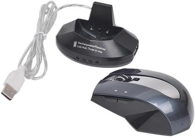 Alt view image 3 of 5 - M-011G 2.4GHz 6 Keys Wireless Charging Mouse Office Game Mouse (Black)