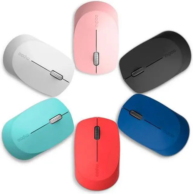 Alt view image 2 of 6 - Rapoo M100G 2.4GHz 1300 DPI 3 Buttons Office Mute Home Small Portable Wireless Bluetooth Mouse (Dark Gray)