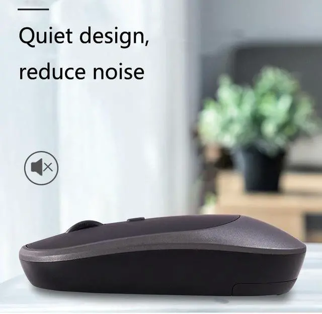 Alt view image 6 of 7 - M030 4 Keys 1600DPI Laptop Office Mute Mouse, Style: Double Mode (Black) Double Mode (Black)