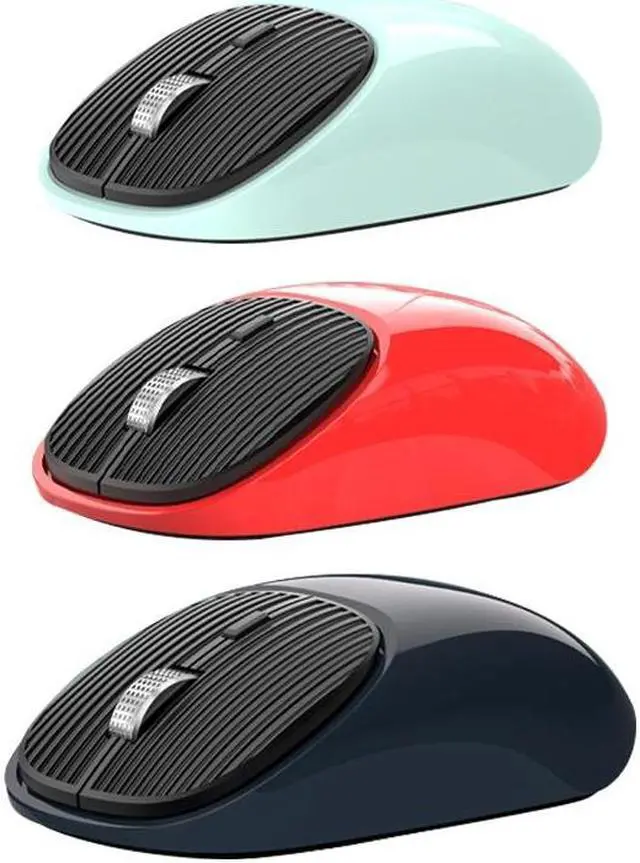 Alt view image 2 of 5 - MKESPN SXS-5600 Type-C Rechargeable 2.4G Wireless Mouse (Cyan)