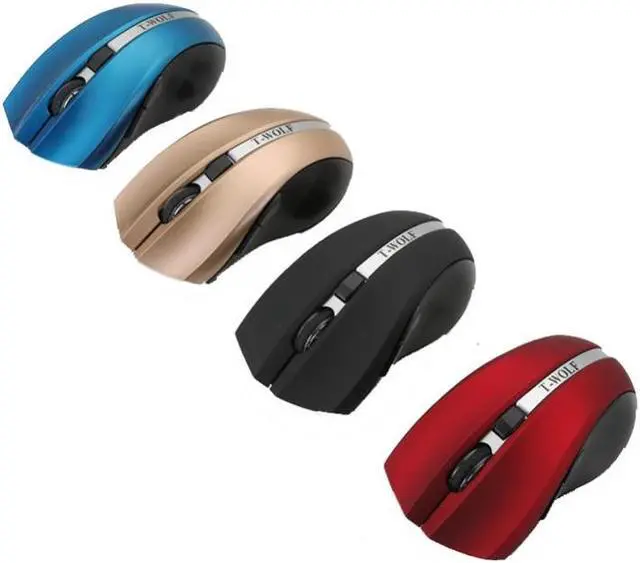 Alt view image 2 of 6 - T-WOLF Q5 2.4GHz 5-Buttons 2000 DPI Wireless Mouse Silent And Non-Light Gaming Office Mouse For Computer PC Laptop (Red )